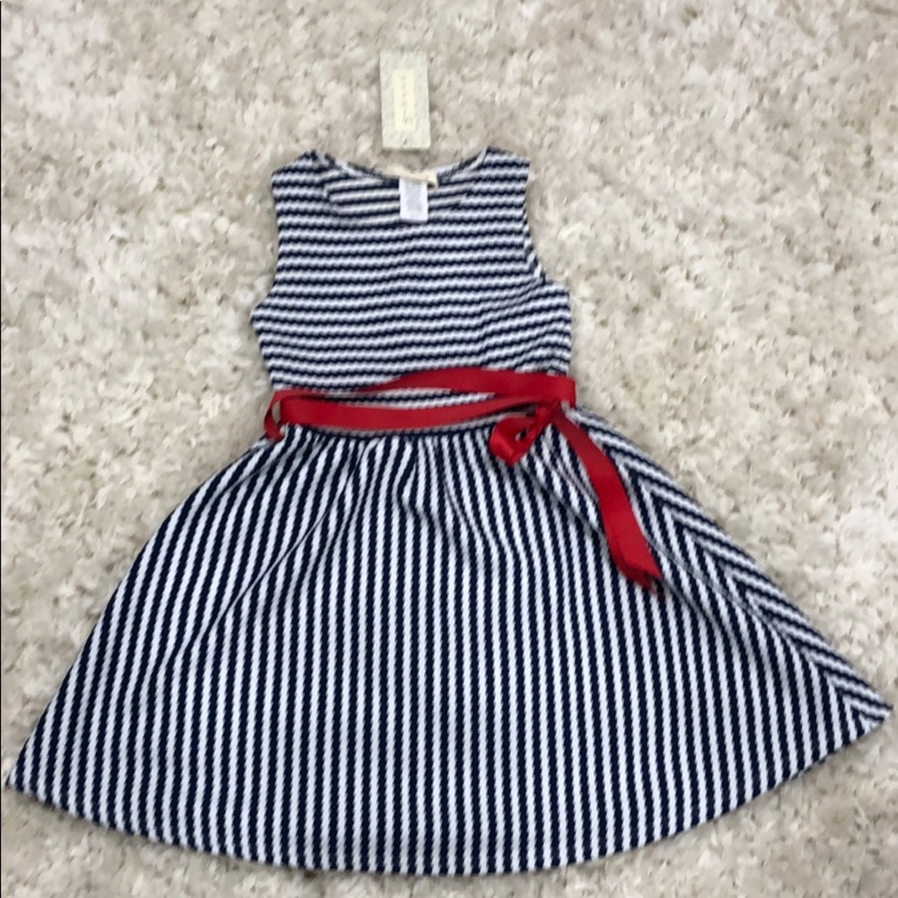 3/$20 Girls Striped  Blue and White Dress!